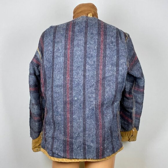 Vtg Carhartt Blanket Lined Chore Jacket 2XL Canvas Corduroy Collar Streetwear - Picture 8 of 8